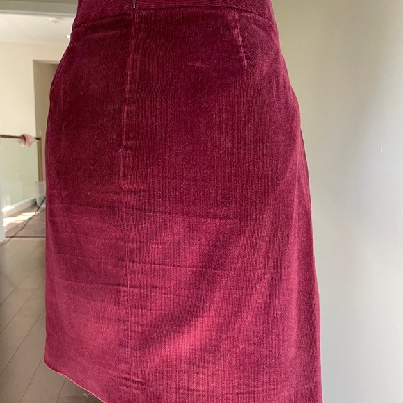 Banana Republic Burgundy Corduroy Mini Skirt - Picture 8 of 8